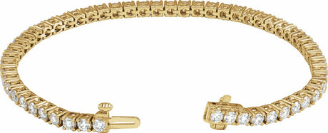 14K Yellow Gold 5 CTW Lab-Grown Diamond Line 7" Bracelet