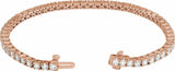 14K Rose 5 CTW Lab-Grown Diamond Line 7" Bracelet