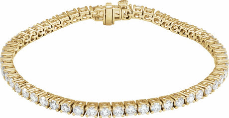 14K Yellow 5 CTW Lab-Grown Diamond Line 7" Bracelet