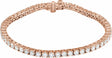 14K Rose 5 CTW Lab-Grown Diamond Line 7" Bracelet