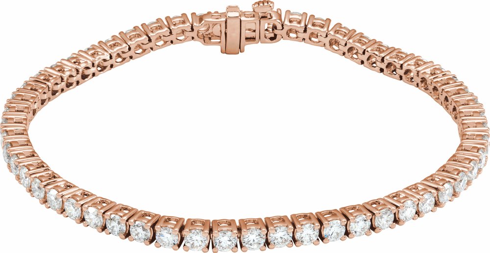 14K Rose 5 CTW Lab-Grown Diamond Line 7" Bracelet