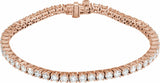 14K Rose 5 CTW Lab-Grown Diamond Line 7" Bracelet