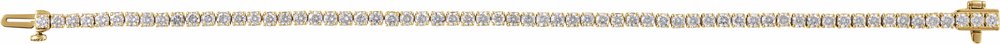 14K Yellow 4 CTW Lab-Grown Diamond Line 7" Bracelet