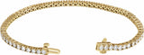 14K Yellow 4 CTW Lab-Grown Diamond Line 7" Bracelet