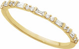 14K Yellow Gold 1/5 CTW Natural Diamond Stackable Ring