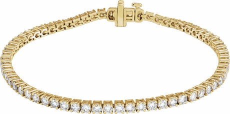 14K Yellow Gold Vermeil 4 CTW Lab-Grown Diamond Line 7" Bracelet