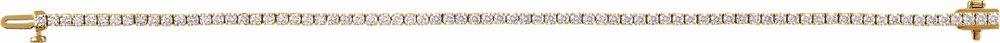 14K Yellow 3 CTW Lab-Grown Diamond Line 7" Bracelet