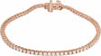 14K Rose 2 CTW Lab-Grown Diamond Line 7" Bracelet