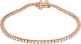 14K Rose 2 CTW Lab-Grown Diamond Line 7" Bracelet