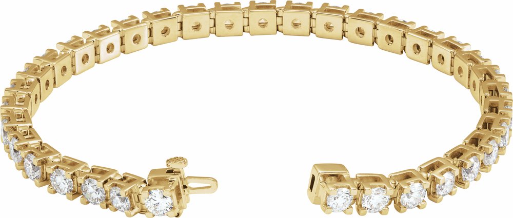 14K Yellow 8 CTW Lab-Grown Diamond Line 7 1/4" Bracelet