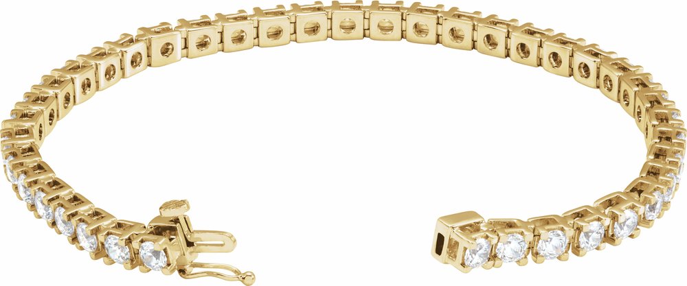 14K Yellow 6 CTW Lab-Grown Diamond Link 7 1/4" Bracelet