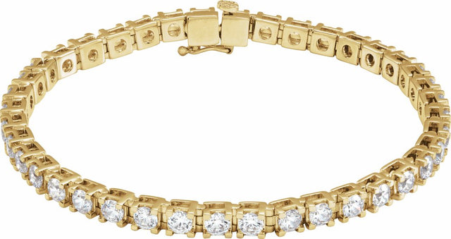 14K Yellow 6 CTW Lab-Grown Diamond Link 7 1/4" Bracelet
