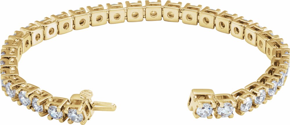 14K Yellow 10 CTW Lab-Grown Diamond Link 7 1/4" Bracelet