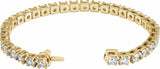 14K Yellow 10 CTW Lab-Grown Diamond Link 7 1/4" Bracelet