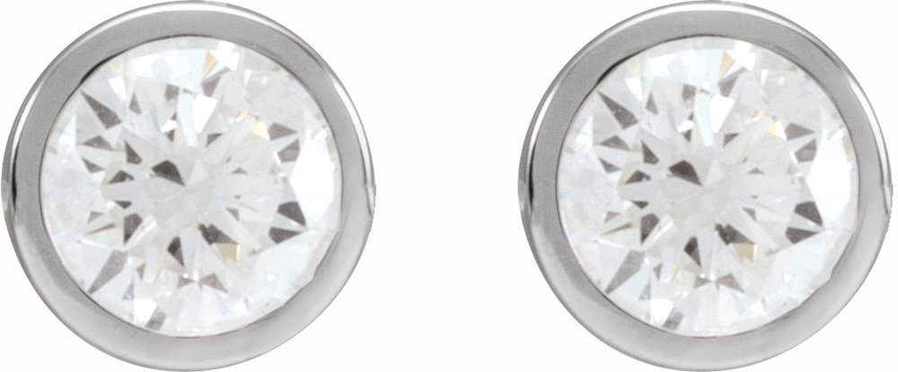 14K White 1 CTW Lab-Grown Diamond Cocktail-Style Earrings