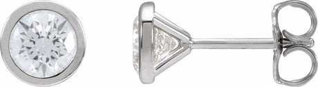 14K White Gold 1 CTW Lab-Grown Diamond Cocktail-Style Earrings