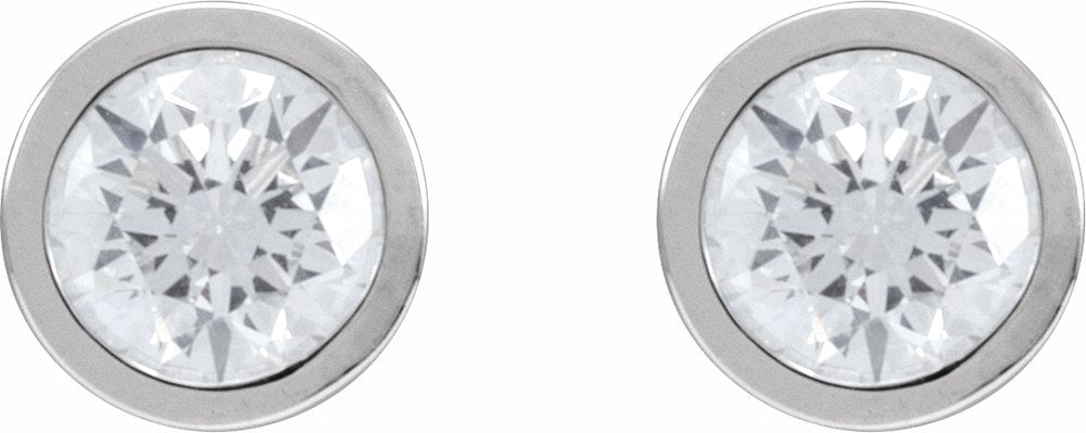 14K White 1 1/5 CTW Lab-Grown Diamond Cocktail-Style Earrings