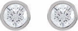 14K White 1 1/5 CTW Lab-Grown Diamond Cocktail-Style Earrings