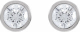 14K White 1 1/5 CTW Lab-Grown Diamond Cocktail-Style Earrings