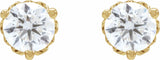 14K Yellow 1/3 CTW Lab-Grown Diamond Vintage-Inspired Earrings