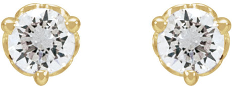 14K Yellow 1/5 CT Lab-Grown Diamond Scroll Earrings