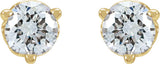 14K Yellow 1/3 CT Lab-Grown Diamond Scroll Earrings