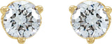 14K Yellow 1/3 CT Lab-Grown Diamond Scroll Earrings