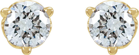 14K Yellow 1/3 CT Lab-Grown Diamond Scroll Earrings