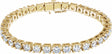 14K Yellow 10 CTW Lab-Grown Diamond Link 7 1/4" Bracelet