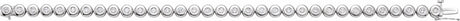 14K White Gold 2 CTW Natural Diamond Bezel-Set Line 7" Bracelet