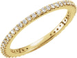 14K Yellow Gold Vermeil 1/3 CTW Lab-Grown Diamond Stackable Ring