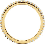 14K Yellow 1/3 CTW Natural Diamond Stackable Ring