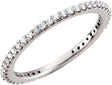14K White Gold 1/3 CTW Natural Diamond Band