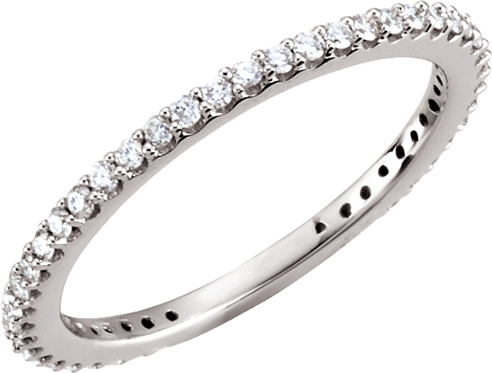 14K White Gold 1/3 CTW Natural Diamond Band