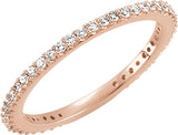 14K Rose 1/3 CTW Natural Diamond Stackable Ring