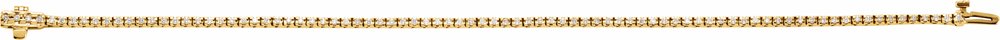 14K Yellow 7/8 CTW Natural Diamond Line 7 1/4" Bracelet