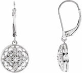 Sterling Silver 1/10 CTW Natural Diamond Earrings