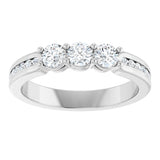 14K White 1/2 CTW Lab-Grown Diamond Anniversary Band