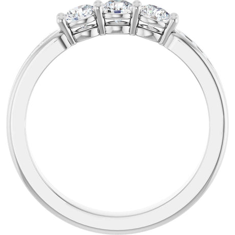 14K White 1/2 CTW Lab-Grown Diamond Anniversary Band