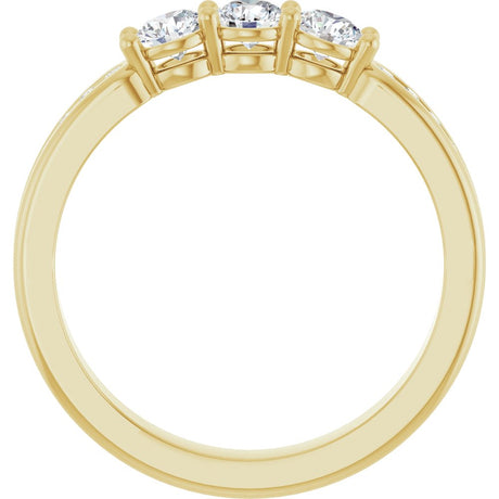 14K Yellow 1/2 CTW Lab-Grown Diamond Anniversary Band