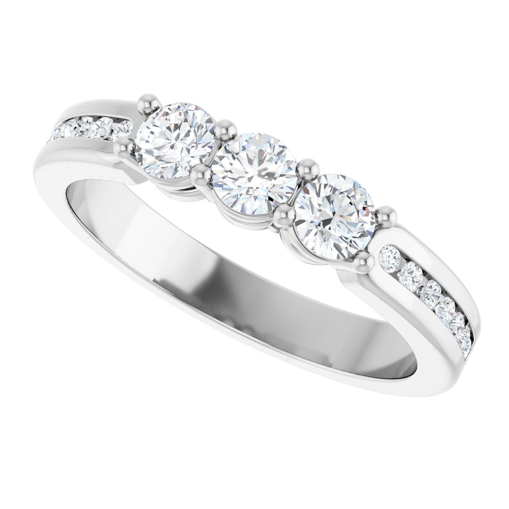 14K White 1/2 CTW Lab-Grown Diamond Anniversary Band