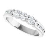 14K White 1/2 CTW Lab-Grown Diamond Anniversary Band
