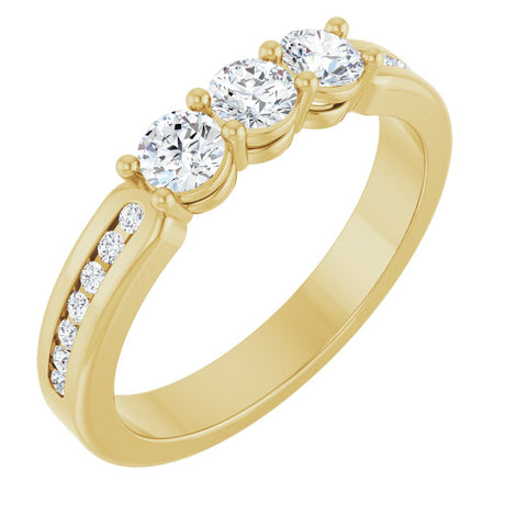 14K Yellow 1/2 CTW Lab-Grown Diamond Anniversary Band