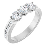 14K White 3/4 CTW Lab-Grown Diamond Anniversary Band