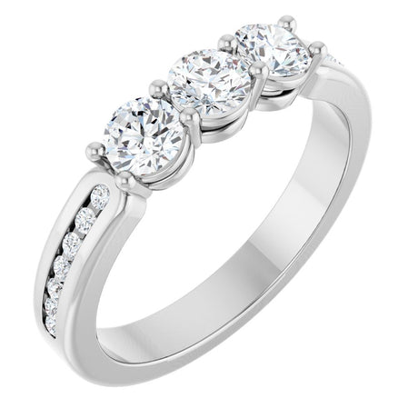 14K White 3/4 CTW Lab-Grown Diamond Anniversary Band