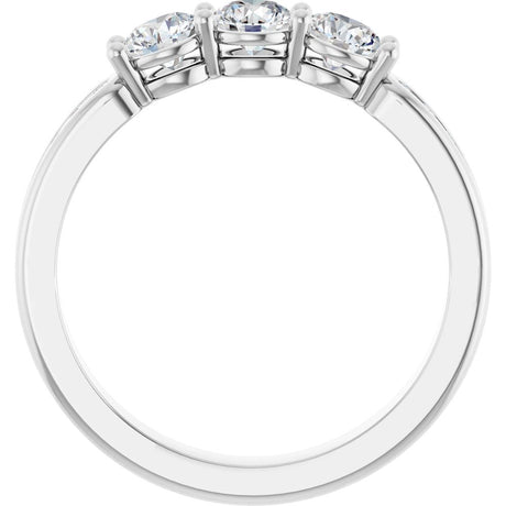 14K White 3/4 CTW Lab-Grown Diamond Anniversary Band