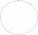 Sterling Silver 4.5 mm Heart 18" Chain
