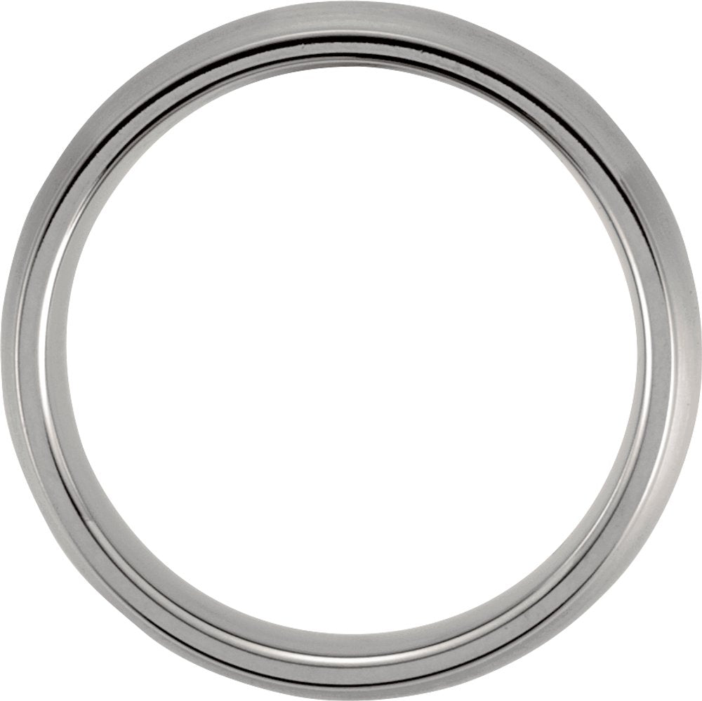 Titanium 7 mm Grooved & Satin Finish Band