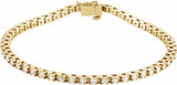 14K Yellow Gold 2 1/8 CTW Natural Diamond Line 7" Bracelet 
