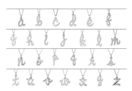 Sterling Silver Petite Initial S Pendant